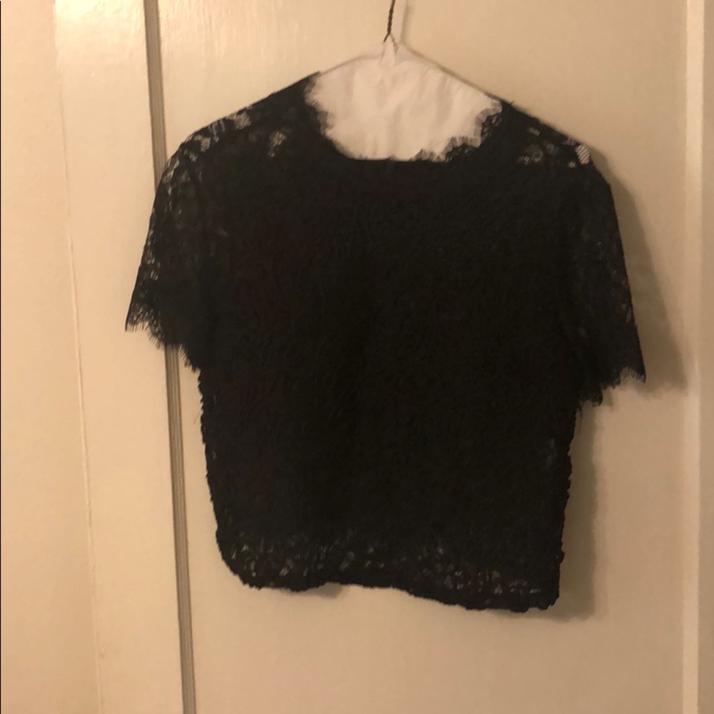 Zara black lace top